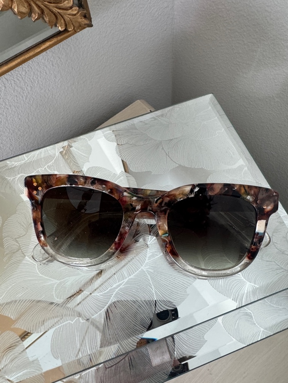 Krewe Tortoiseshell Square Sunglasses